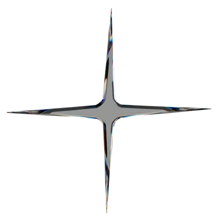 Forma abstrata de estrela  3D Icon