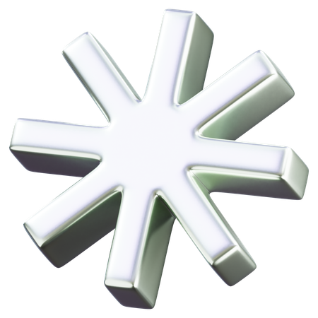 Forma abstrata de estrela  3D Icon