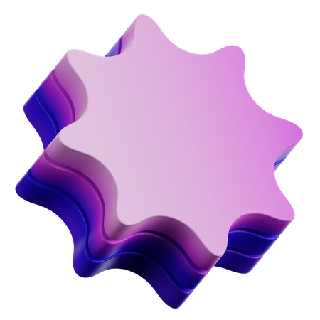 Forma abstrata de estrela  3D Icon