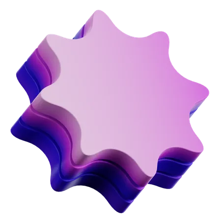 Forma abstrata de estrela  3D Icon