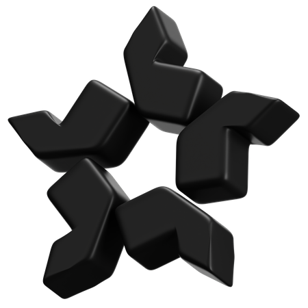 Forma abstrata de estrela  3D Icon