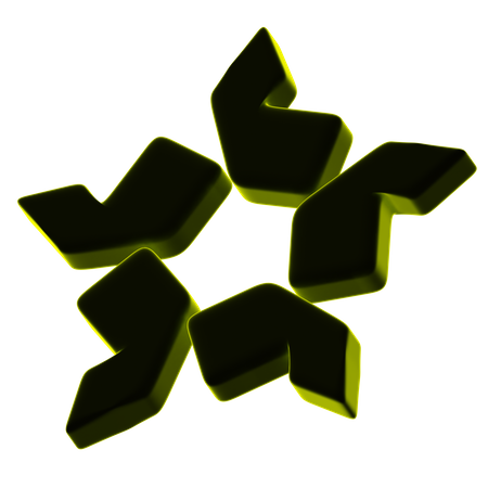 Forma abstrata de estrela  3D Icon