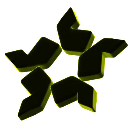 Forma abstrata de estrela  3D Icon