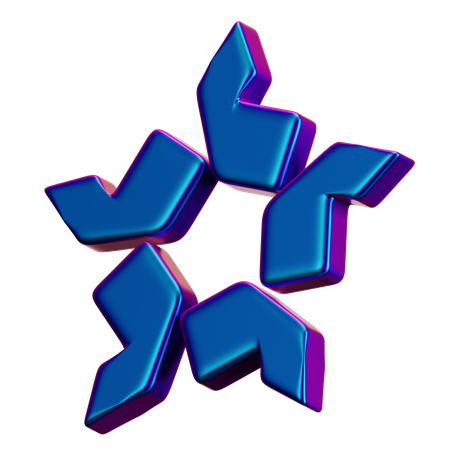 Forma abstrata de estrela  3D Icon