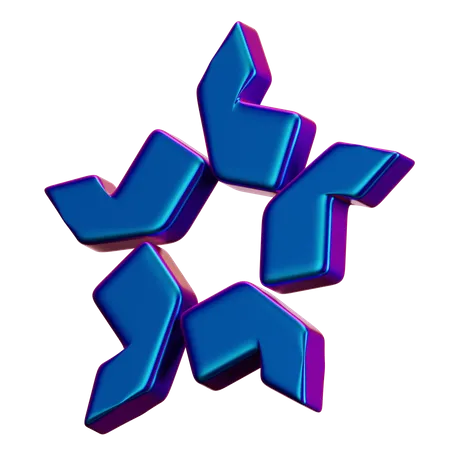 Forma abstrata de estrela  3D Icon