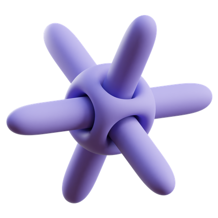 Forma abstrata de estrela  3D Icon