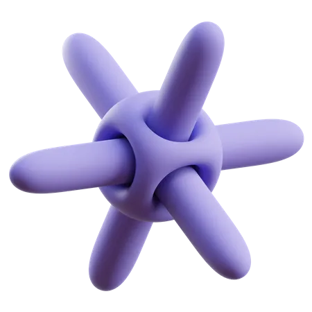 Forma abstrata de estrela  3D Icon