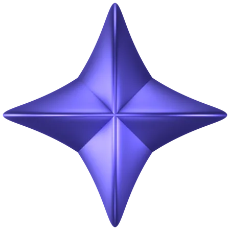 Forma abstrata de estrela  3D Icon