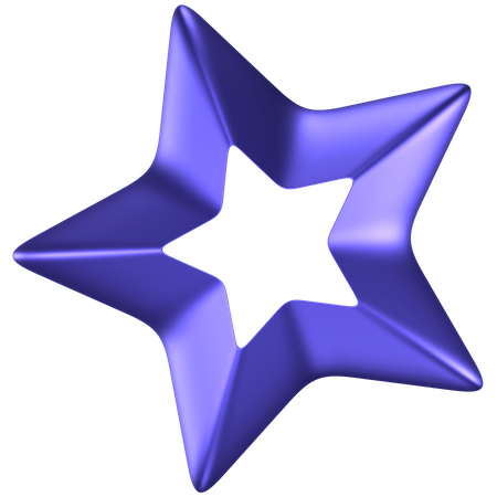 Forma abstrata de estrela  3D Icon