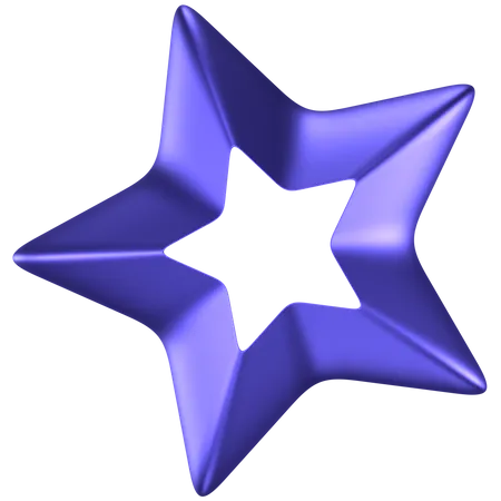 Forma abstrata de estrela  3D Icon