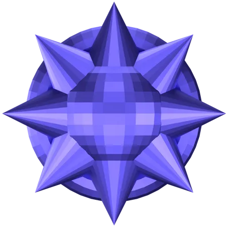 Forma abstrata de estrela  3D Icon