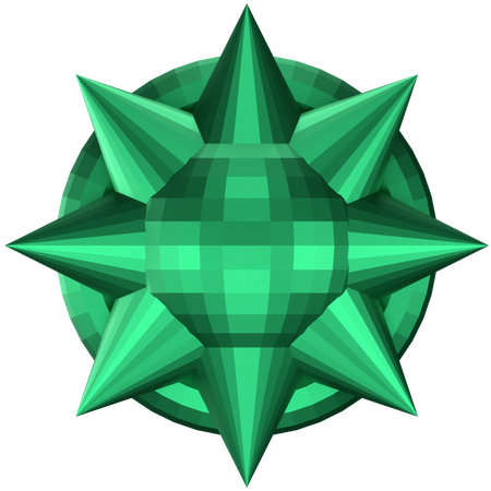 Forma abstrata de estrela  3D Icon