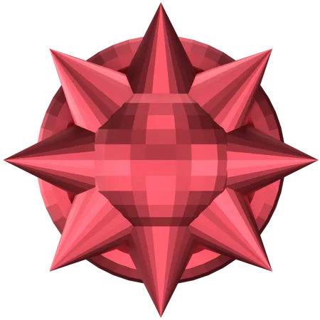 Forma abstrata de estrela  3D Icon