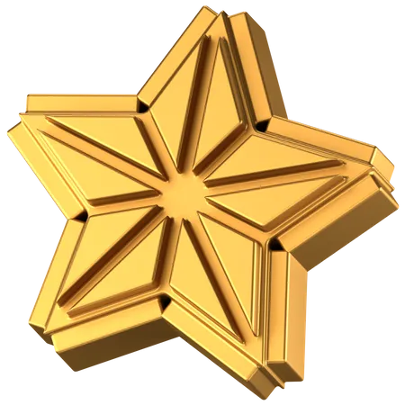 Forma abstrata de estrela  3D Icon