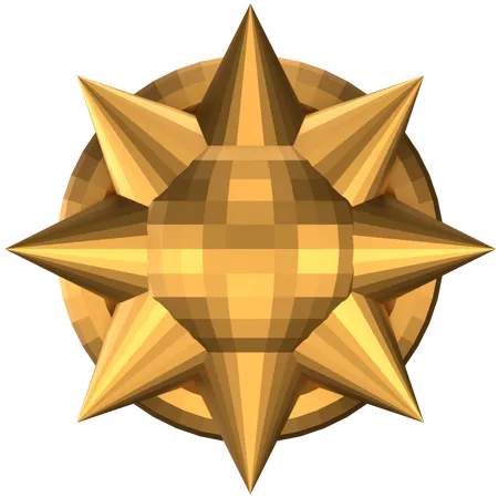 Forma abstrata de estrela  3D Icon