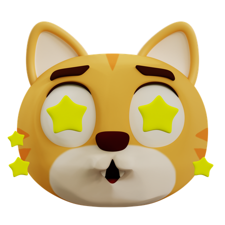 Estrela de gato fofo  3D Icon