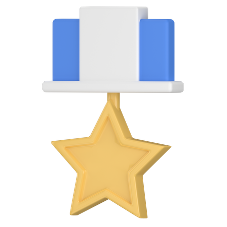Distintivo de honra de estrela  3D Icon