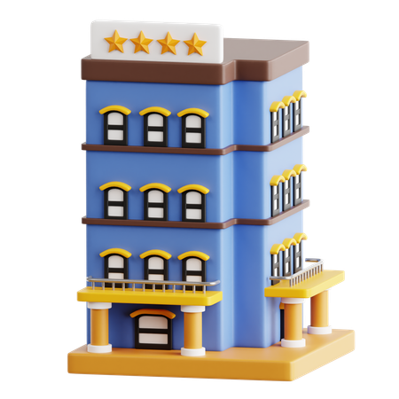 Hotel estrela  3D Icon