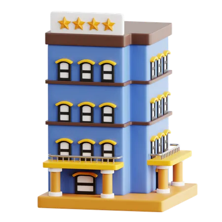 Hotel estrela  3D Icon