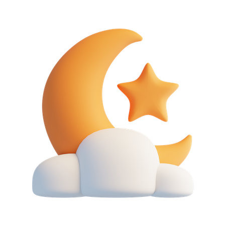 Lua estrela  3D Icon