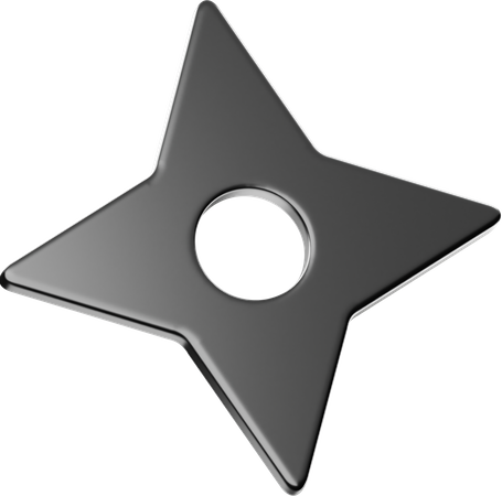 Estrela ninja  3D Icon
