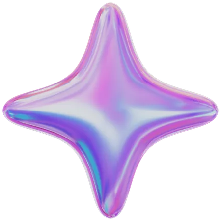 Estrela abstrata  3D Icon