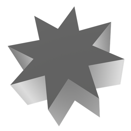 Estrela abstrata  3D Icon