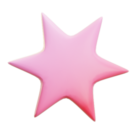 Estrela rosa  3D Icon