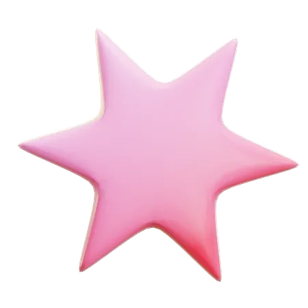 Estrela rosa  3D Icon