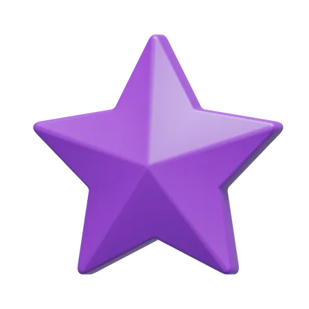 Estrela roxa  3D Icon