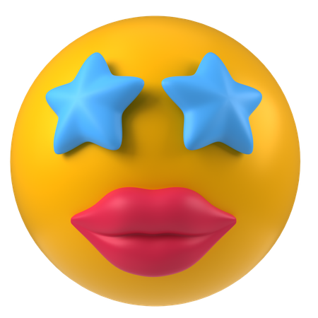 Estrela sorridente  3D Icon