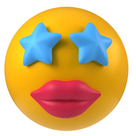 Estrela sorridente  3D Icon