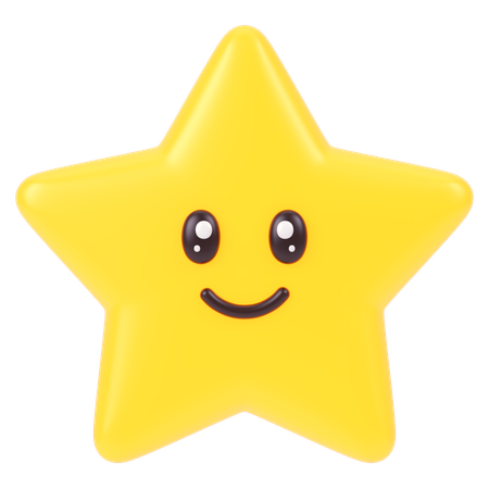 Sorriso de estrela  3D Icon