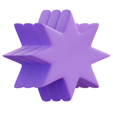 Estrela tripla  3D Icon