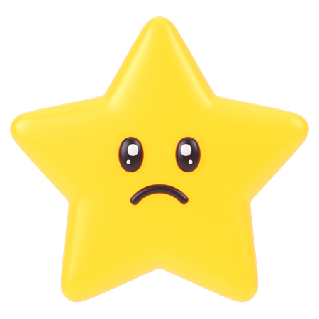 Estrela triste  3D Icon