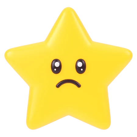 Estrela triste  3D Icon