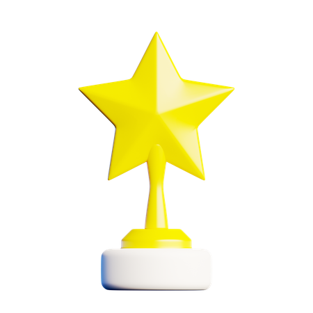 Troféu estrela  3D Icon