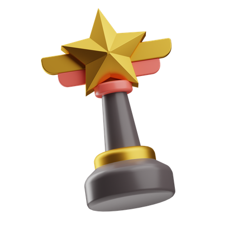 Troféu estrela  3D Icon