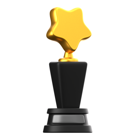 Troféu estrela  3D Icon