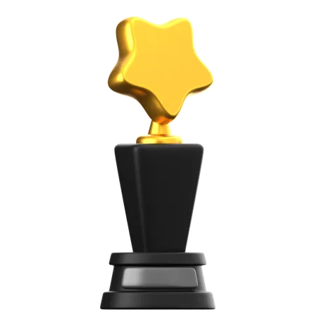 Troféu estrela  3D Icon