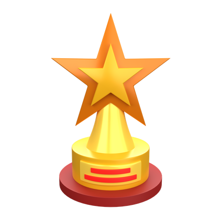 Troféu estrela  3D Icon