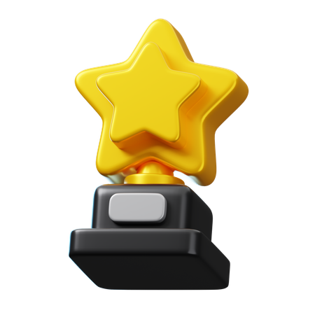 Troféu estrela  3D Icon