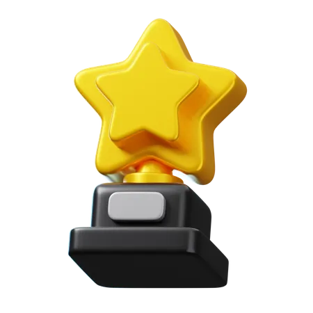 Troféu estrela  3D Icon