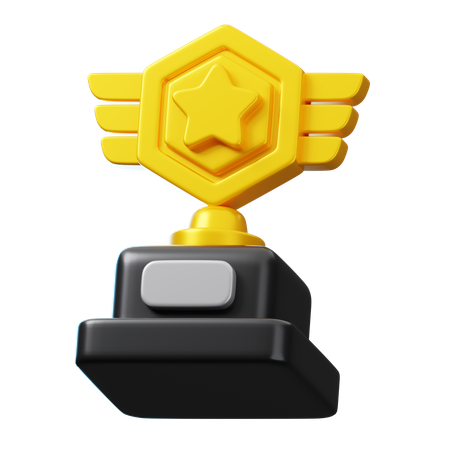 Troféu estrela  3D Icon