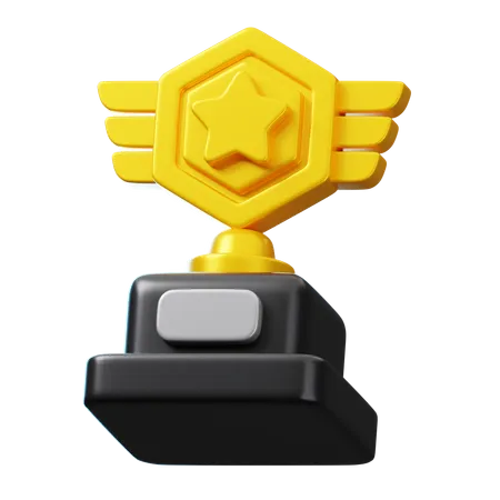 Troféu estrela  3D Icon