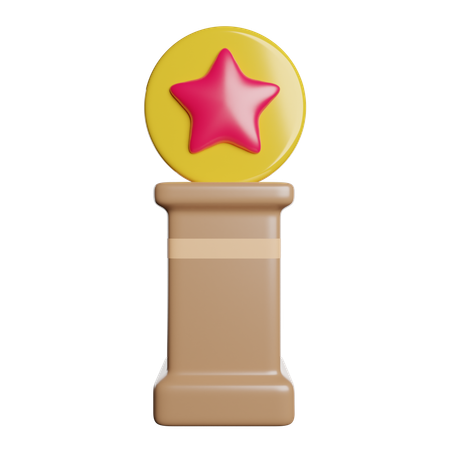 Troféu estrela  3D Icon