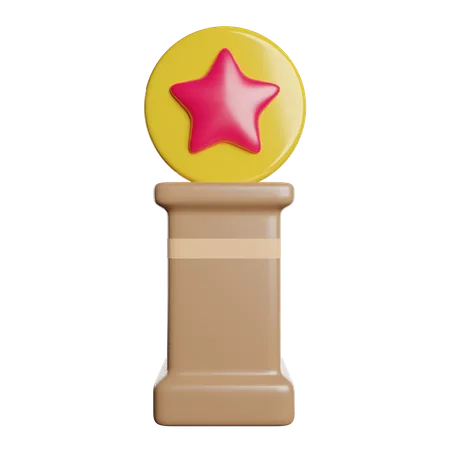 Troféu estrela  3D Icon