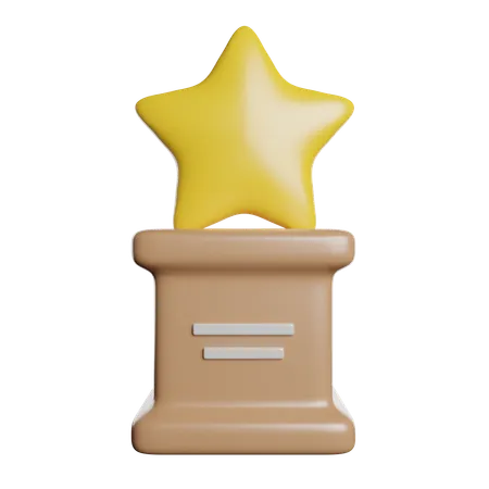 Troféu estrela  3D Icon