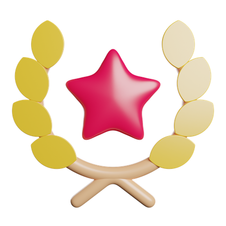 Troféu estrela  3D Icon