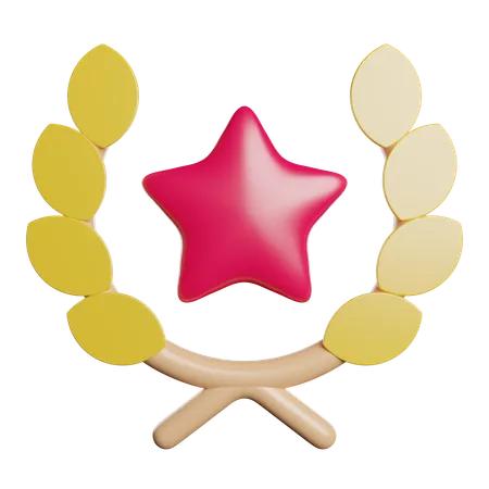 Troféu estrela  3D Icon